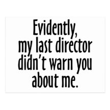 Director Warning Post Card