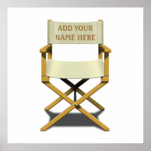 DIRECTOR'S CHAIR ARTWORK + your name Print