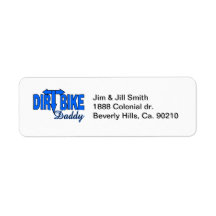 Dirt Bike Daddy Return Address Label