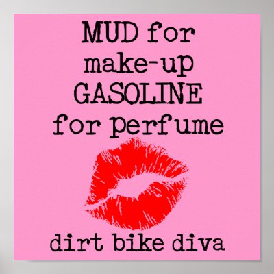 Dirt Bike Diva Motocross Poster Sign by allanGEE