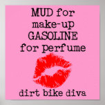 Dirt Bike Diva Motocross Poster Sign