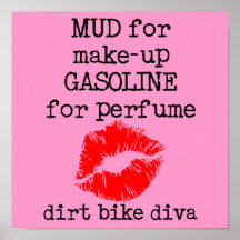 Dirt Bike Diva Motocross Poster Sign