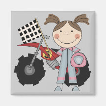 Dirt Bike - Girl T-shirts and Gifts Magnets