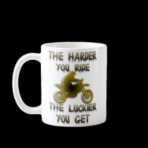 Dirt Bike Motocross Mug Harder Luckier mugs