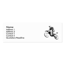 Dirt Bike Motocross Profile Card Business Card Template