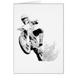 Dirt Bike Wheeling in the Mud Greeting Cards