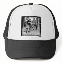 Dirt bike wheeling in the woods trucker hats
