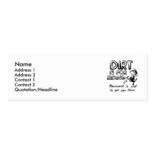 Dirt Is For Riding - Dirt Bike Motocross Profile Business Card