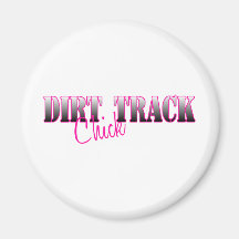 Dirt Track Chick Refrigerator Magnets