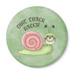 Dirt Track Racer Refrigerator Magnets