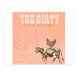 Dirty Animals, Brown Chicken Brown Cow Postcard