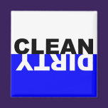 Dirty Clean Dishwasher Blue Magnet magnets