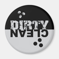 Dirty/Clean Dishwasher Magnet Black and Silver magnets