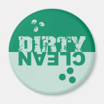 Dirty/Clean Dishwasher Magnet Green