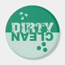 Dirty/Clean Dishwasher Magnet Green magnets