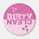 Dirty/Clean Dishwasher Magnet Pink