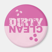 Dirty/Clean Dishwasher Magnet Pink magnets