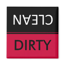 Dirty clean Dishwasher Magnets