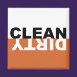 Dirty Clean Dishwasher Orange Magnet magnets