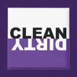Dirty Clean Dishwasher Purple Magnet magnets