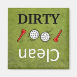 Dirty-Clean golf Dishwasher Magnets