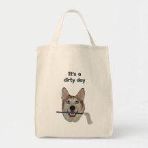 Dirty Day Dog Pee Humour Canvas Bag