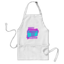 DIRTY ELECTRO dance club DJ girls an guys neon Apron