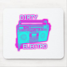 DIRTY ELECTRO dance club DJ girls an guys neon Mouse Pads