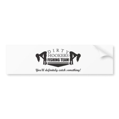 Dirty Hookers Fishing Team Logo Bumper Sticker by jlevitt22