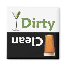 Dirty Martini Clean Dirty Dishwasher Magnet magnets