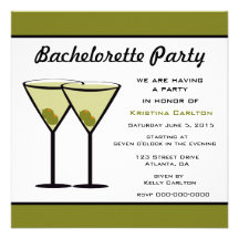 Dirty Martinis Custom Invitations