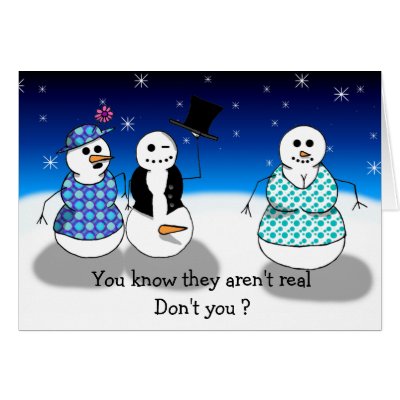 Dirty Old Snowman Christmas Card by holidaycards2009