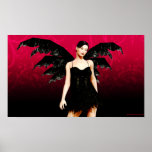 Dirty Wings Wicked Heart Gothic Art Poster