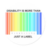 Disability is more than a label round sticker