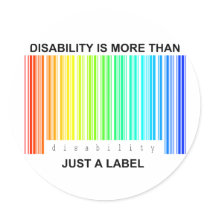 Disability is more than a label round sticker