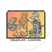 Disabled Cookies Funny Gifts & Collectibles Stickers