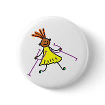 Disabled Girl Pin