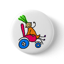 Disabled Girl Pin