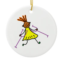 Disabled Girl Christmas Ornament