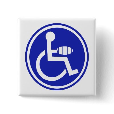 DISABLED JOKE PARKING SIGN HAND by Sofia_Youshi