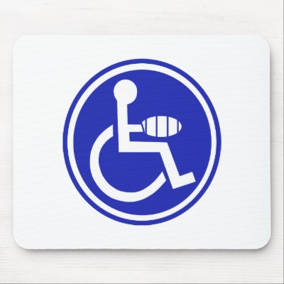 DISABLED JOKE PARKING SIGN HAND by Sofia_Youshi