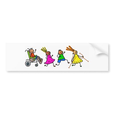 Disabled Kids Bumper Stickers by prawny