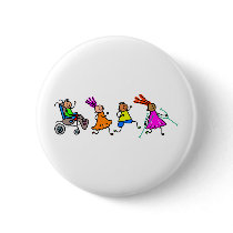 Disabled Kids Pinback Buttons