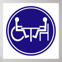 DISABLED PARAPLEGIA FRIEND TABLE POSTERS