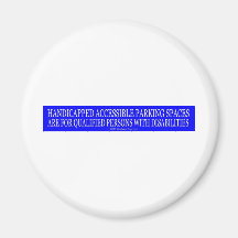 DISABLED PARKING 3 FRIDGE MAGNETS