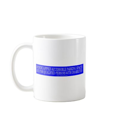 DISABLED PARKING 3 COFFEE MUGS by LOOSIELUCY