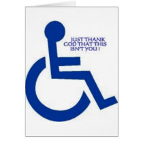 disabled sign greeting card