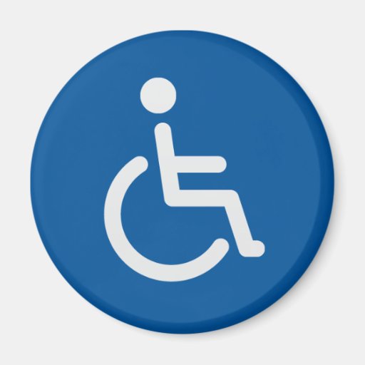 Disabled sign fridge magnet