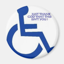disabled sign fridge magnet