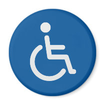 Disabled sign fridge magnet